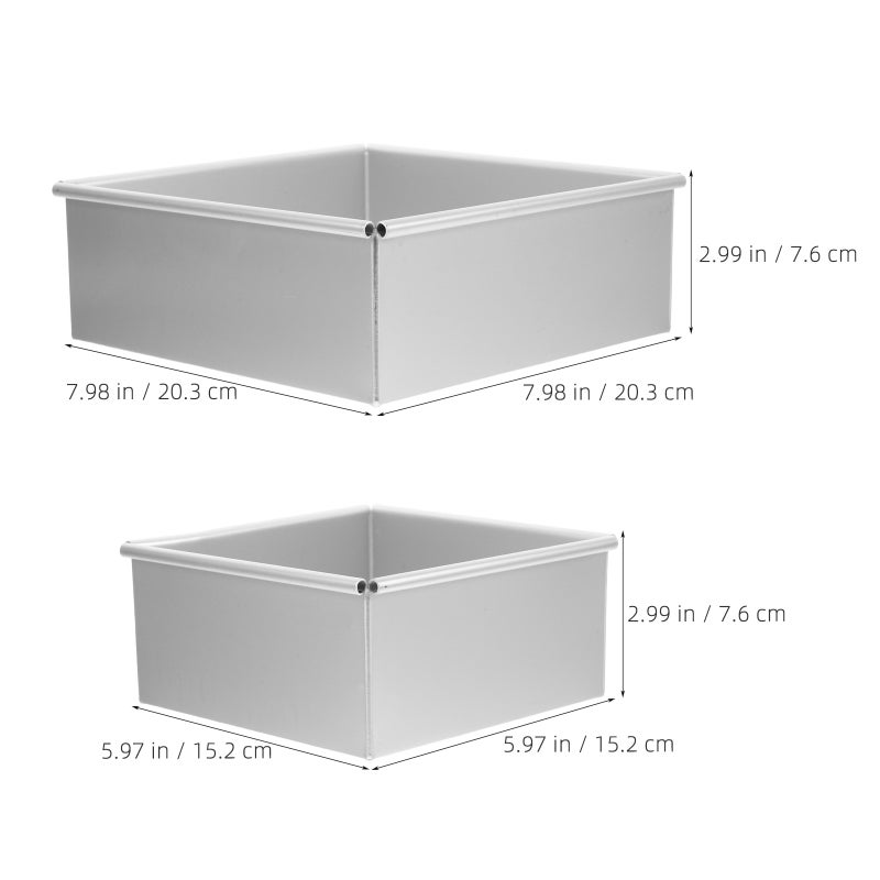 2 Pcs Aluminium Alloy Cake Mold: Removable Bottom Pan For Mousse/Tiramisu/Muffin - Mold For Baking Parties & Festive Celebrations - Image 4
