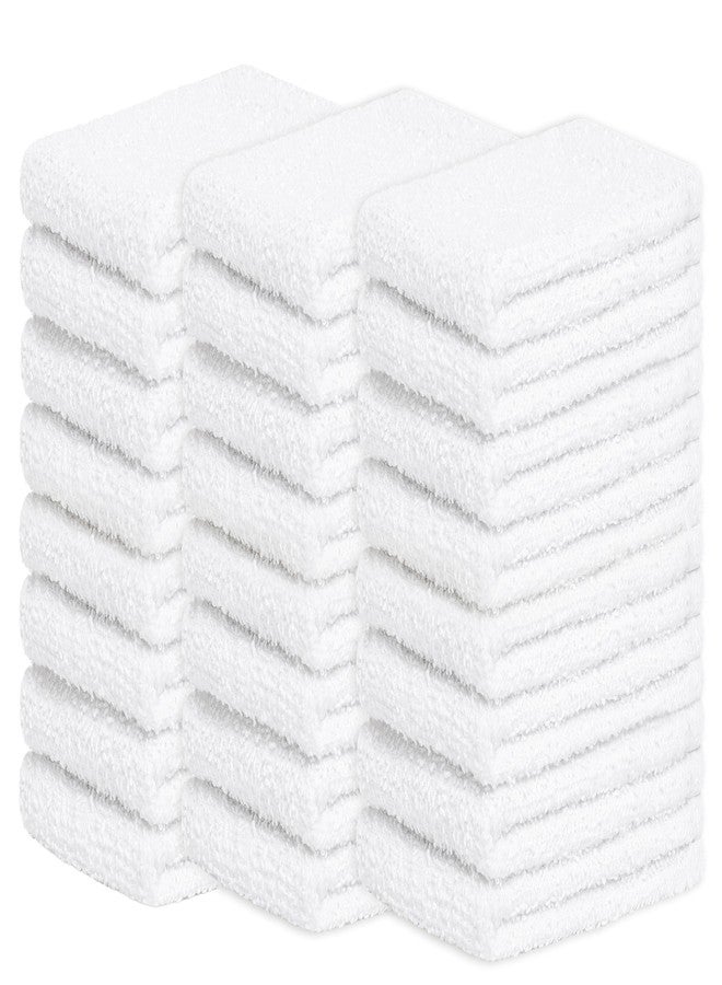 Looperry White Terry Cloth Rags Lint Free Dish Cloth Multipurpose Cleaning Rags for Housekeeping, Car Wash. Absorbent & Reusable Bar Mop Towels for Kitchen Cotton (24, 13 x 13 Inches) - Image 1