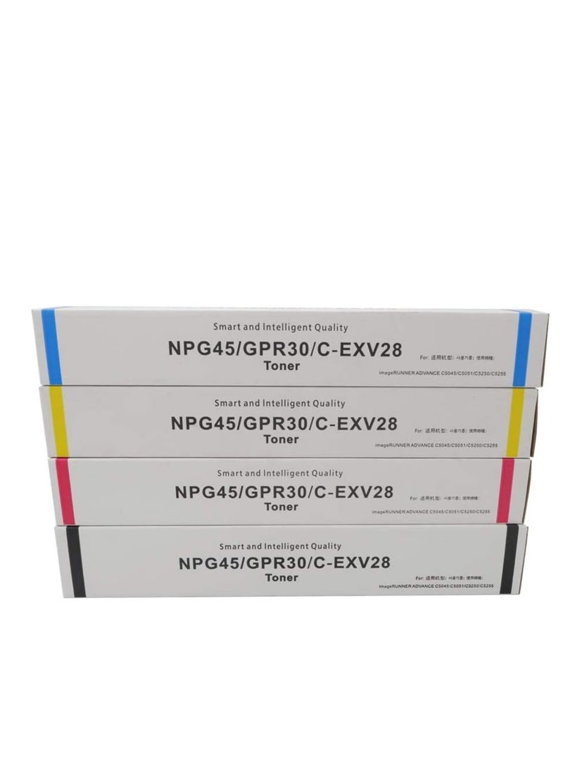 Office maker CEXV28 4- Color Toner Cartridge for Use in Image Runner - IR Adv C5250/C5255/C5045/C5051I - Image 2