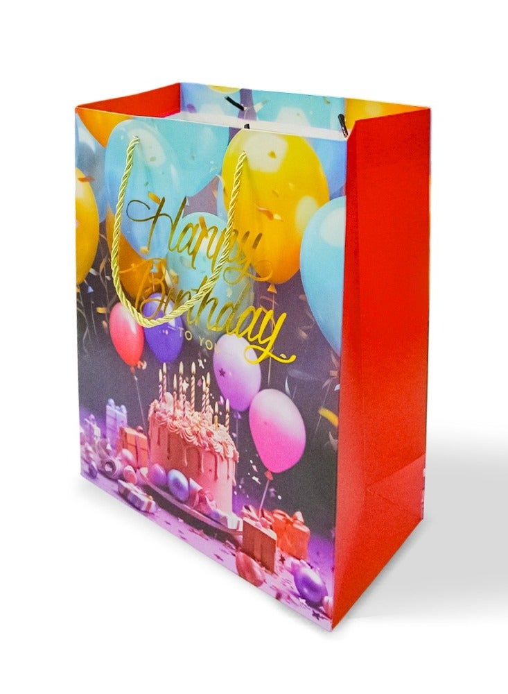 UKR 12-Pack Medium 32x12 cm Happy Birthday Gift Bags with Handles – Colorful Party Favor Bags for Boys & Girls, Kids Birthday Goodie Bags - Image 3