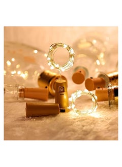 Dubkart 20 Pack Wine Bottle Cork Copper Wire String Light Shaped LED White/Brown  - Image 1