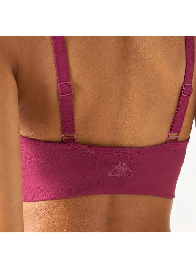 Kappa Kappa Logo Detail Bra with Adjustable Straps