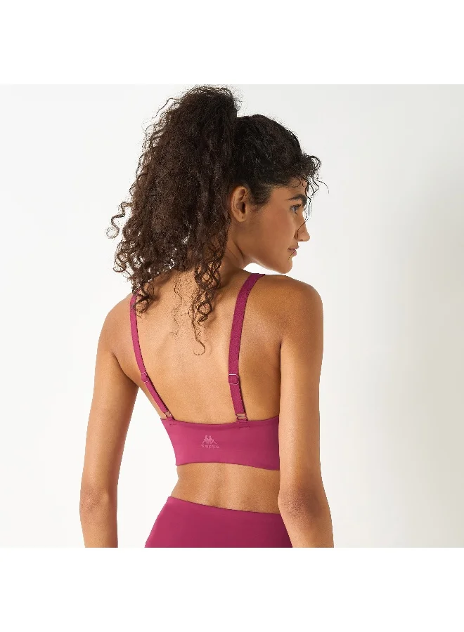 Kappa Kappa Logo Detail Bra with Adjustable Straps