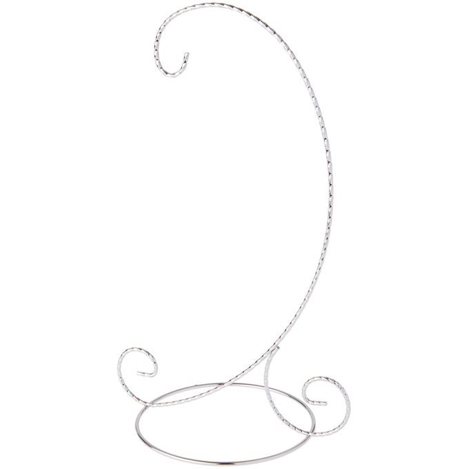 Bards Twisted Silver Ornament Stand Large 1225 H x 55 W x 75 D