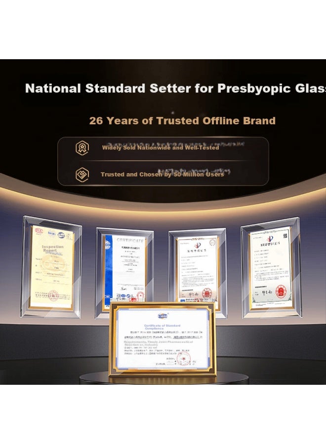 Sunset Red Women's Reading Gl Pure Titanium Ultra-light Blue Light Blocking Hd Eyewear Youthful Appearance Gift For Mom E309m 250° - Image 3