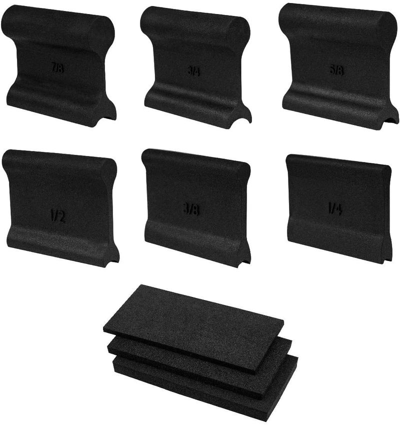 POWERTEC 71441 Flexible Contour Sanding Grips Set w/ 3 Flexible Foam Pads and 6 Profile Grips for Sanding Convex and Concave Profiles - Image 1