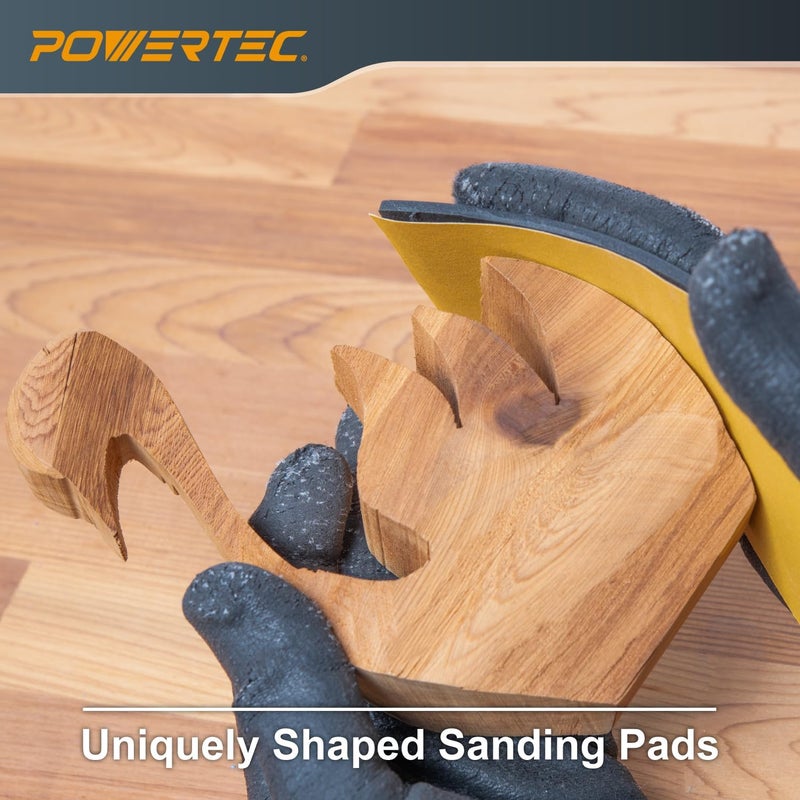 POWERTEC 71441 Flexible Contour Sanding Grips Set w/ 3 Flexible Foam Pads and 6 Profile Grips for Sanding Convex and Concave Profiles - Image 4