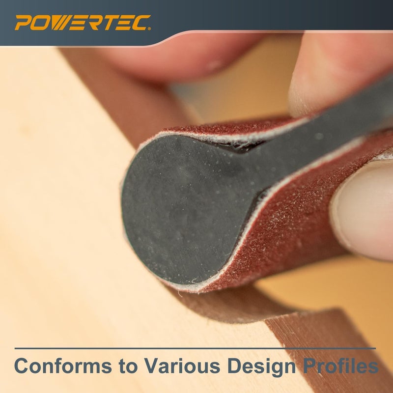 POWERTEC 71441 Flexible Contour Sanding Grips Set w/ 3 Flexible Foam Pads and 6 Profile Grips for Sanding Convex and Concave Profiles - Image 5