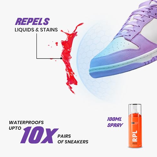 SNEAKARE RPL Spray (100ml) - Water & Stain Repellent Shoe Protector Hydrophobic Spray I Shoe Wipes (Pack of 24) - Disposable Shoe Cleaning Wipes, Textured Shoe Cleaner Wipes - Image 3