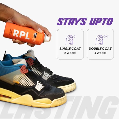 SNEAKARE RPL Spray (100ml) - Water & Stain Repellent Shoe Protector Hydrophobic Spray I Shoe Wipes (Pack of 24) - Disposable Shoe Cleaning Wipes, Textured Shoe Cleaner Wipes - Image 4