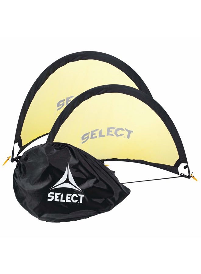 Select Pop-Up Soccer Goals(1 Pair), Black/Yellow - Image 1