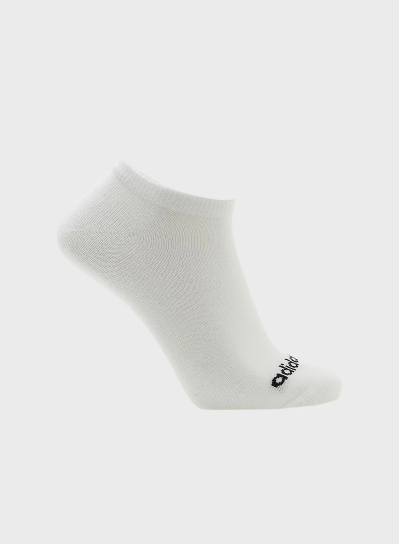 Adidas 3 Pack Thin Linear Low-Cut Socks
