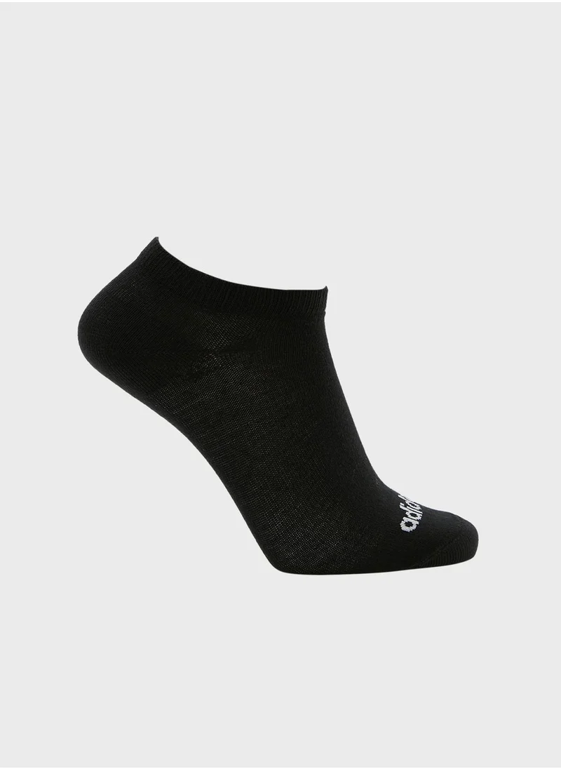 Adidas 3 Pack Thin Linear Low Socks