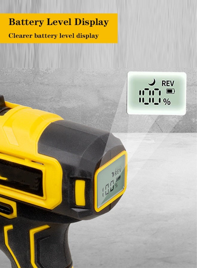 بوليفياز دريل،مجموعة أدوات كهربائية مكونة من 129 قطعة مع مثقاب لاسلكي 48 فولت، مجموعة أدوات منزلية احترافية مع مجموعة أدوات يدوية+دريل كهربائي ذاتية الصنع لصيانة إصلاح المنزل والمكتب والحديقة - Image 2