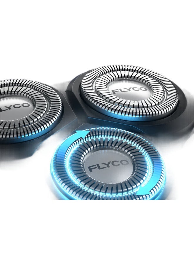 FLYCO ماكينة حلاقة كهربائية فليكوا للرجال، مشذّب لحية، شحن سريع Fs903، هدية عيد ميلاد، رأس السنة، عيد الحب للصديق، الزوج، الأب، والد الزوجة، دعم حكومي - Image 3