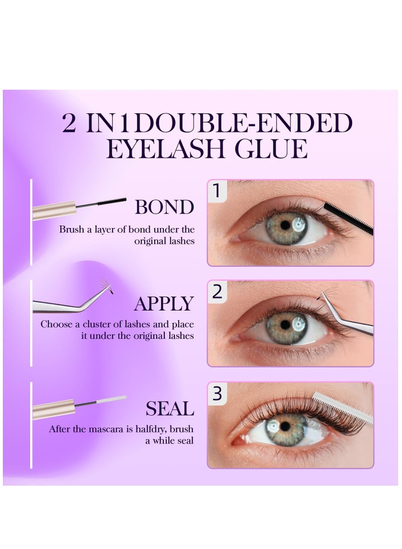 Waterproof Cluster Lash Glue for Eyelash Extensions 10ml Long Lasting Hold Ideal for DIY Eyelash Application Strong Adhesive for Women and Girls - Image 4