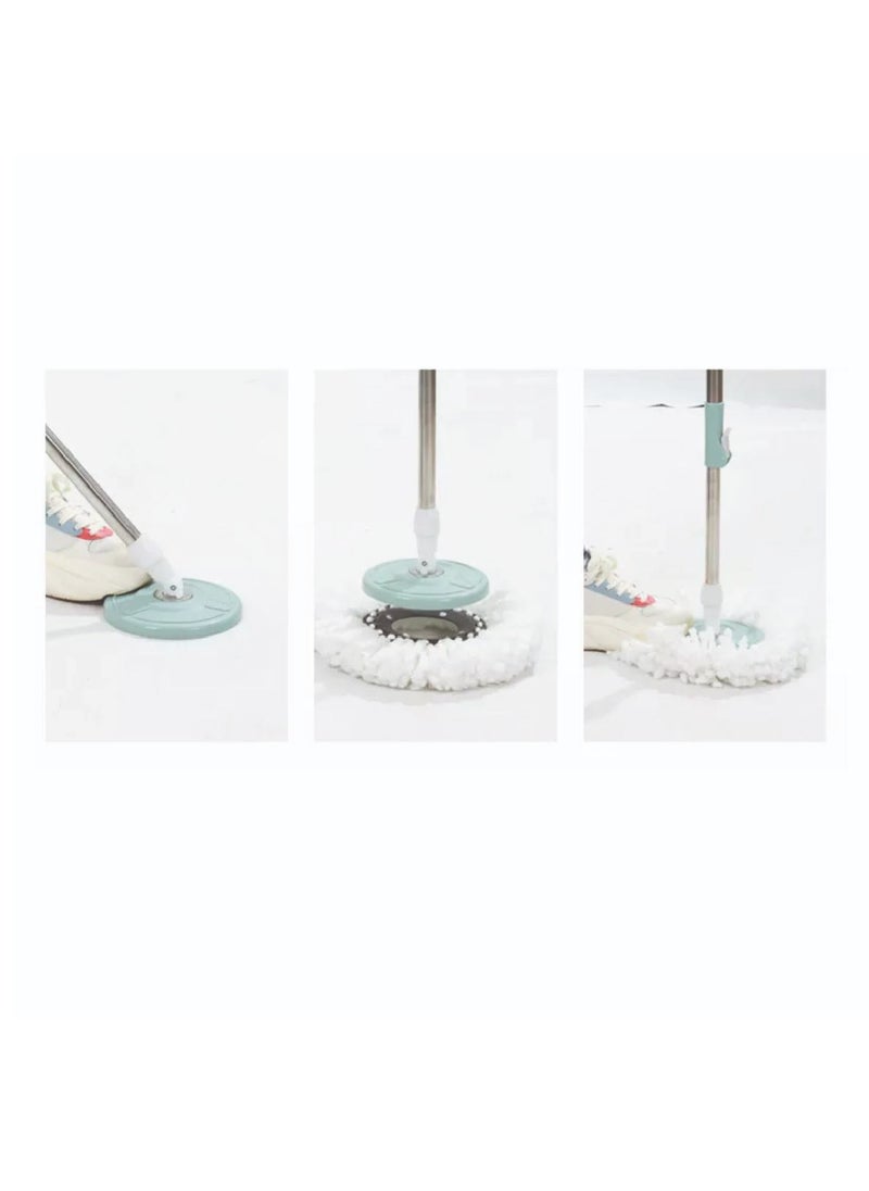 dreamons link - Dreamons link Mop and Bucket Set 360 Degree Spin Rotating Mop with Bucket 2 Microfiber Heads and Adjustable Handle for Home Wooden Floor Cleaning Tools - Image 1