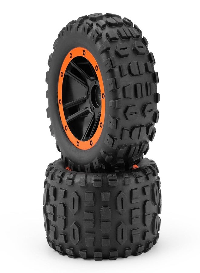 HAIBOXING RC Car Spare Parts Tires,1/16 Remote Control Trucks Replacement Wheels Complete(Front/Rear),High Grip Knobby Tread Tires With Sponge Inserted Apply to 16890A & 16890SA (M16821) - Image 1