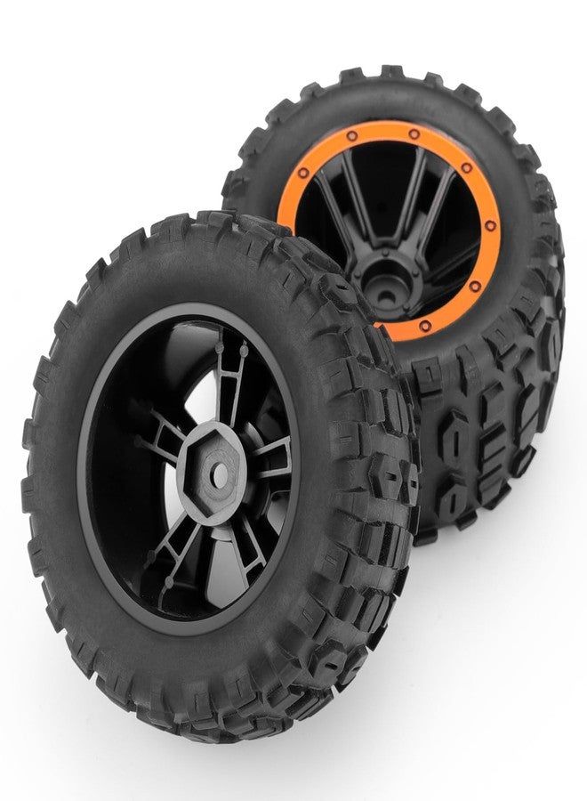 HAIBOXING RC Car Spare Parts Tires,1/16 Remote Control Trucks Replacement Wheels Complete(Front/Rear),High Grip Knobby Tread Tires With Sponge Inserted Apply to 16890A & 16890SA (M16821) - Image 3