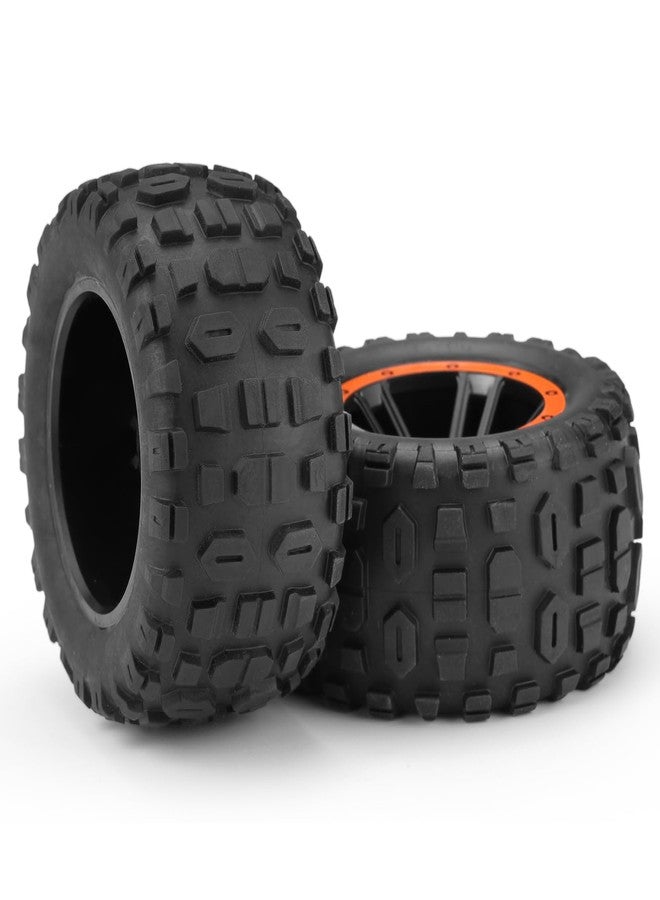 HAIBOXING RC Car Spare Parts Tires,1/16 Remote Control Trucks Replacement Wheels Complete(Front/Rear),High Grip Knobby Tread Tires With Sponge Inserted Apply to 16890A & 16890SA (M16821) - Image 4