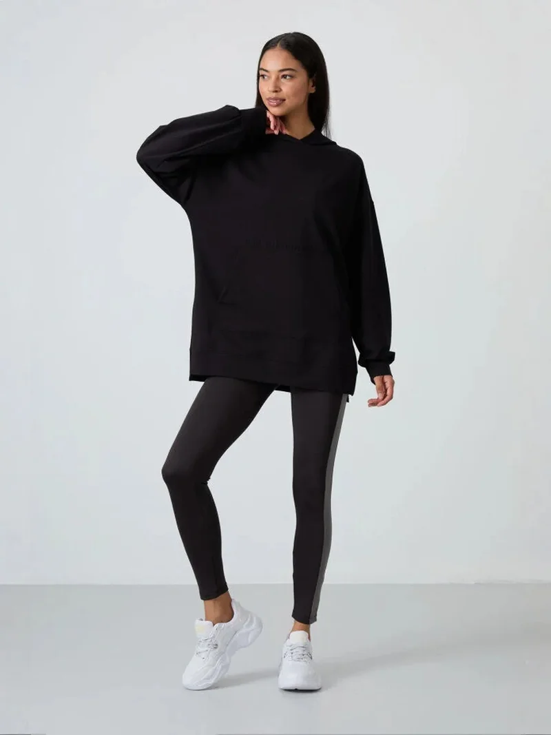 Tommylife TOMMY Oversized Printed Hooded Sweatshirt With Pocket