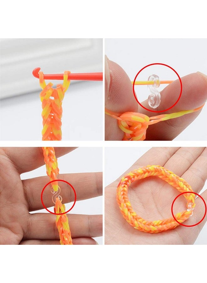 BangBoom 1600Pcs S Clips For Rubber Bands, Rubber Band Bracelet Hooks Clasps, Premium Rubber Connectors Refills, Handcrafts Diy Making Accessory Kit (Colorful)  - Image 3