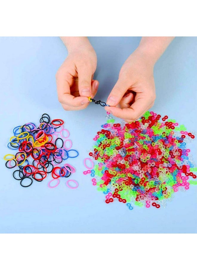 BangBoom 1600Pcs S Clips For Rubber Bands, Rubber Band Bracelet Hooks Clasps, Premium Rubber Connectors Refills, Handcrafts Diy Making Accessory Kit (Colorful)  - Image 4