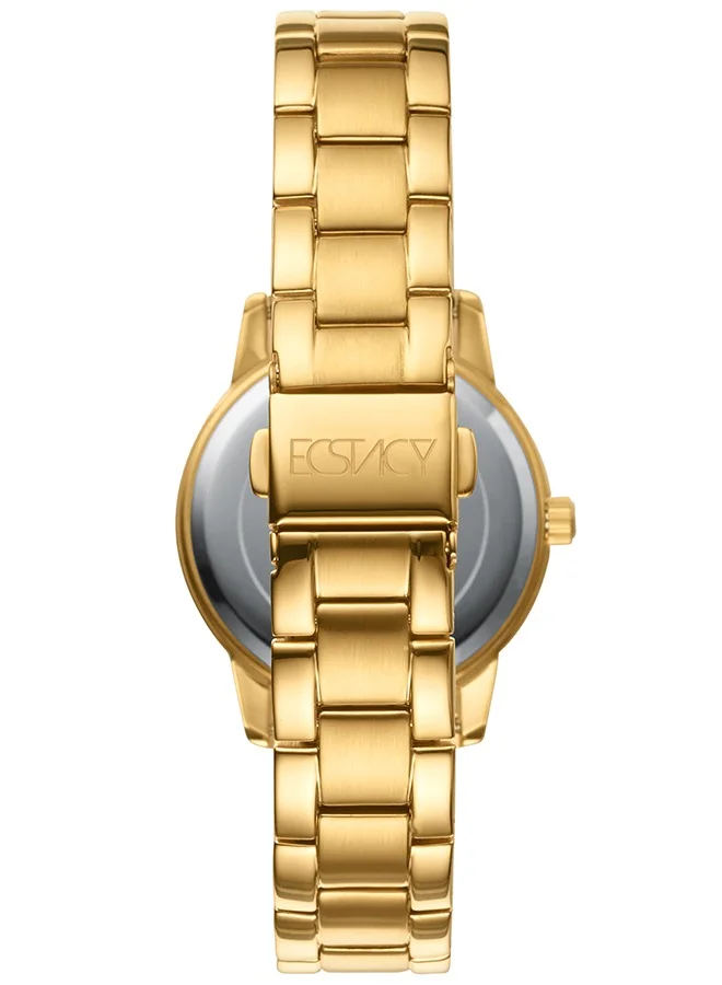ECSTACY Ecstacy Women's Japan Quartz Movement Watch, Analog Display and Stainless Steel Strap - E20503-GBGMB