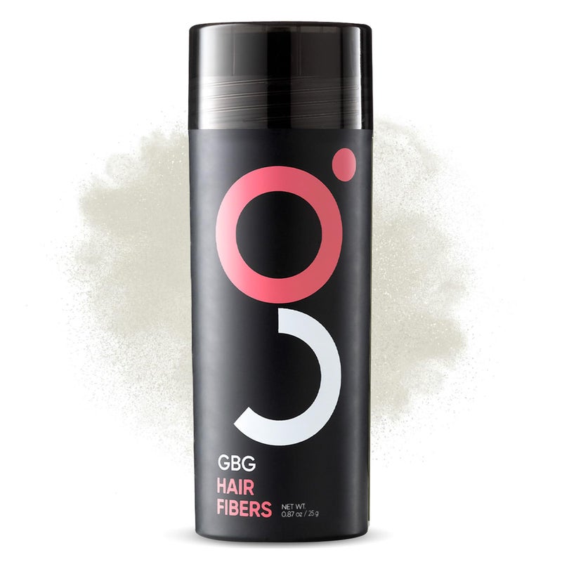 Get Back Gorgeous GBG Hair Fibers for Thinning Hair Bald Spots White 25g Bottle Conceals Hair Loss Instant Cover Up Volume in 30 Seconds Hair Powder for Women Men Cruelty Free