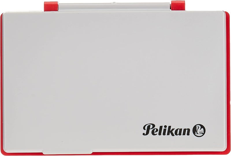 Pelikan Stamp Pad Plastic Case - 10.5x6.6 cm - Red - Image 1