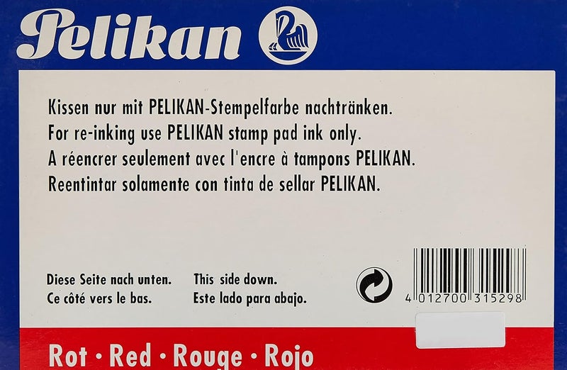 Pelikan Stamp Pad Plastic Case - 10.5x6.6 cm - Red - Image 3