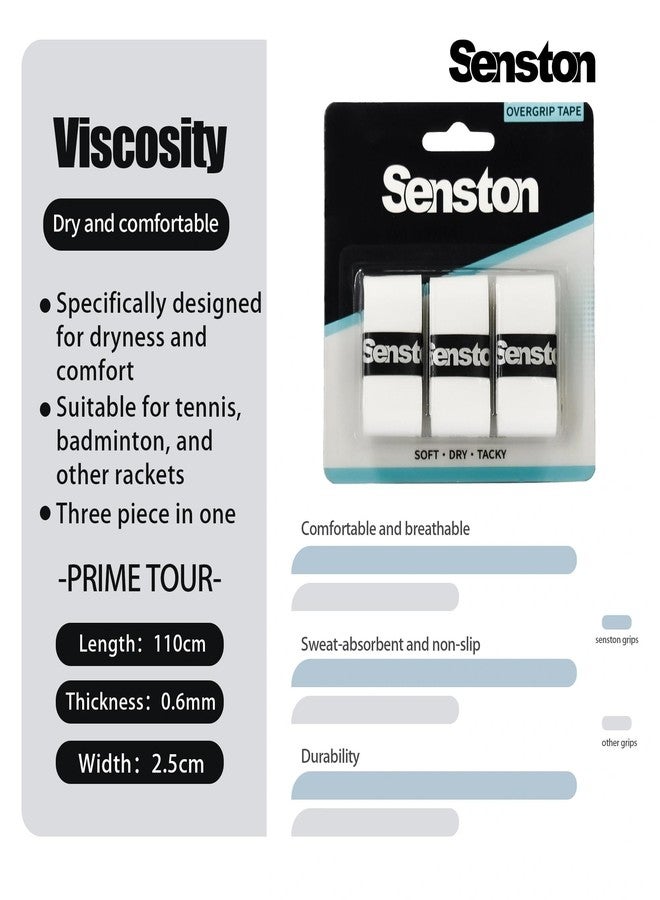 Senston 3pcs Racquet Grips Tape for Tennis/Badminton/Squash - Image 2