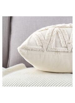 Y&D Single Sided Plush Pillowcase, 2 Packs of Soft Short Wool Velvet Embellishment Nordic Style Cushion Cover Suitable for Sofa and Bedroom Beige, 16x16 Inches  - Image 5