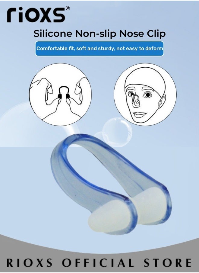 RIOXS Ear Plugs and Nose Clips Combo Set Soft Waterproof Silicone Swimming Nose Clips Ear Plugs Set Surfing Diving Swimming Accessories for Adults  - Image 4