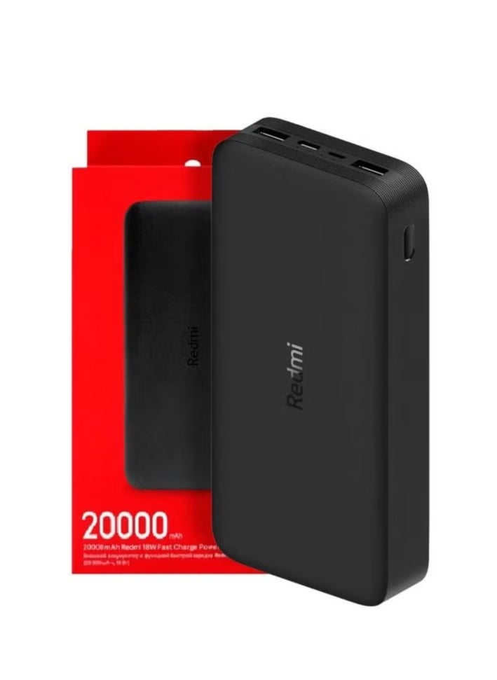 20000mAh Redmi Portable Fast Charge Power Bank – High-Capacity. Quick Charge, Dual USB Output, Compact and Lightweight – Ideal for Smartphones, Tablets, Laptops, and More – Convenient and Reliable Power on-the-Go