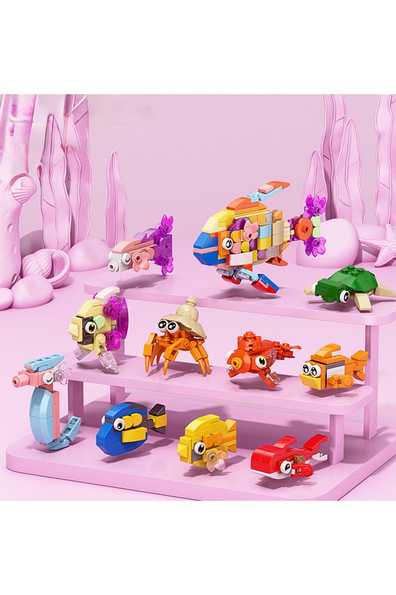 ACYYH 10 in 1 Sea Creatures Building Blocks Set, Educational Construction Toy Kit, 305 Pieces - Image 5