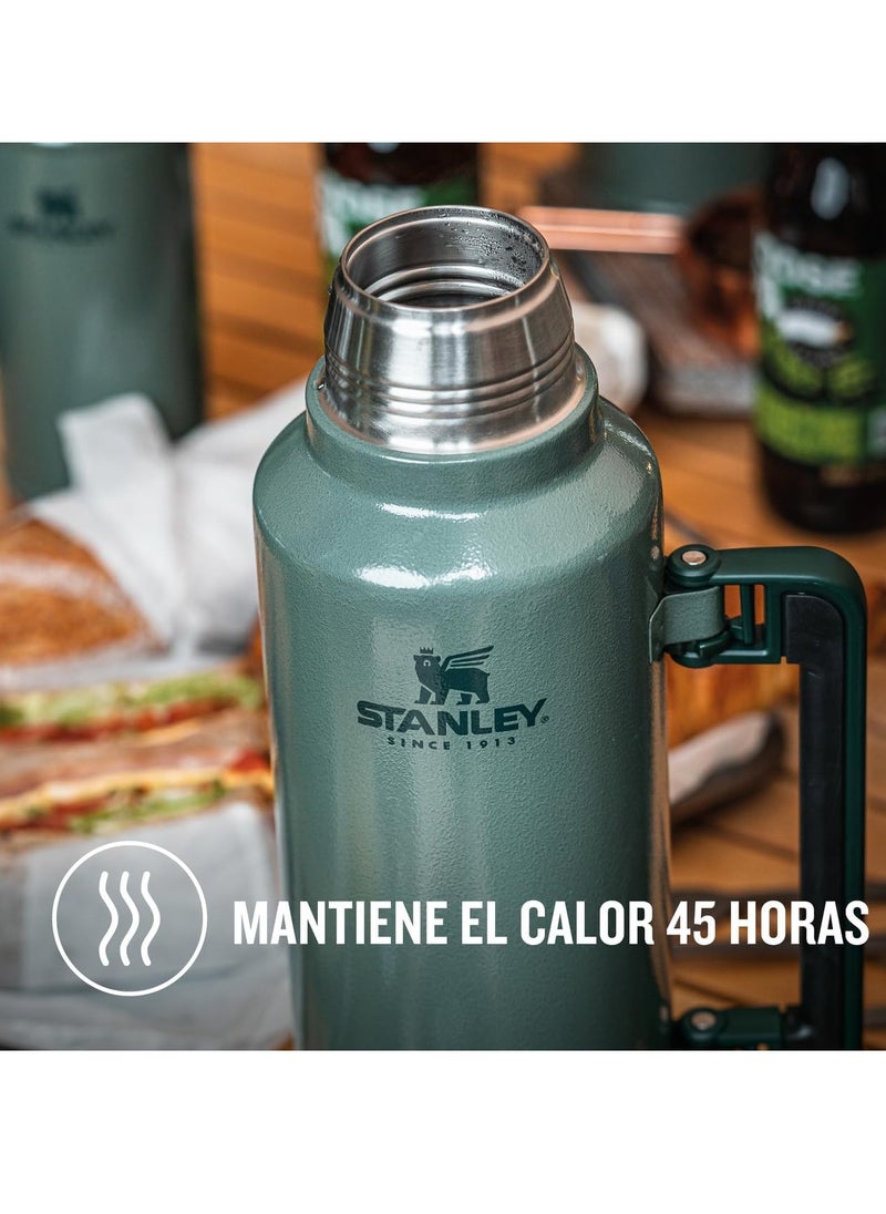 Stanley - Stanley Classic Legendary Bottle 1.9L / 2.0QT Hammertone Green – BPA FREE Stainless Steel Thermos | Hot for 45 Hours | Leakproof Lid Doubles as Cup | Dishwasher Safe - Image 1