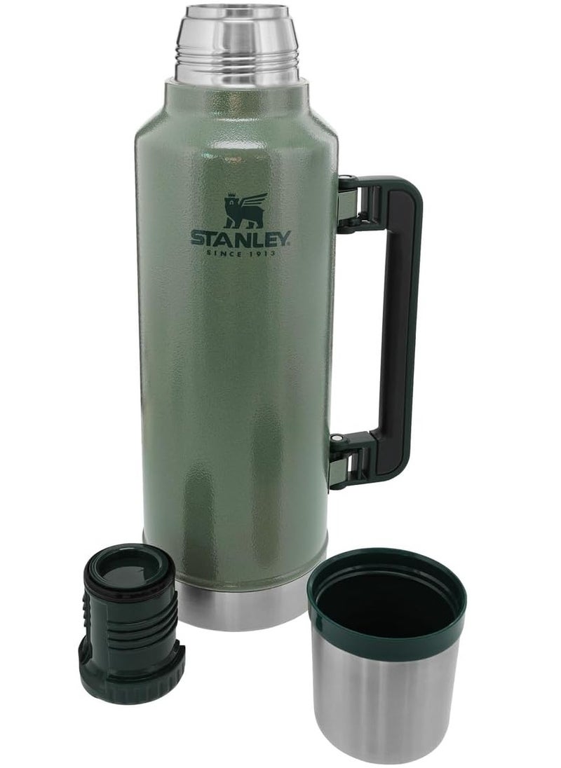 Stanley - Stanley Classic Legendary Bottle 1.9L / 2.0QT Hammertone Green – BPA FREE Stainless Steel Thermos | Hot for 45 Hours | Leakproof Lid Doubles as Cup | Dishwasher Safe - Image 1