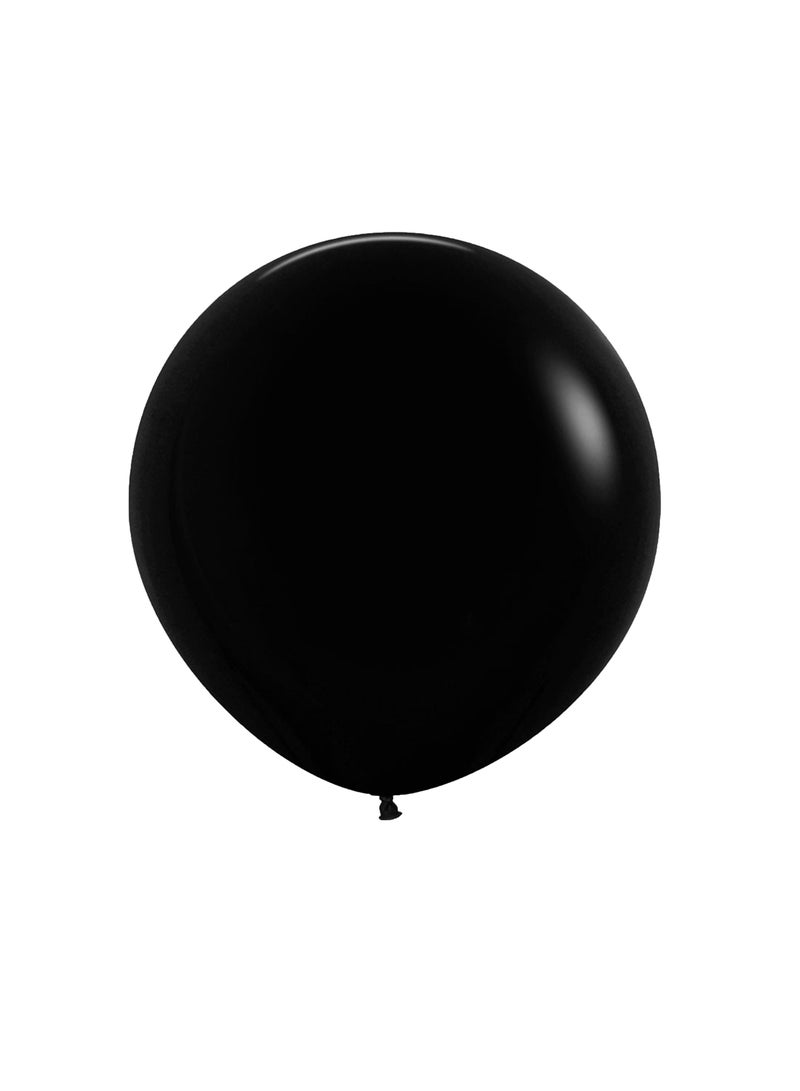 Sempertex 3 pcs, 24" Round Balloons, Fashion Black, Latex Balloons - Image 1