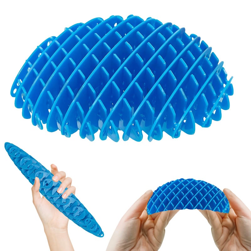 oyeftp Fidget Toy Blue Big Fidget Toys Adults and Teens Funny Stretchy Sensory Stress Toys Fidget Sensory Squeeze Toys Relieves Stress and Anxiety Finger Toys for Teens with Autism ADHD - Image 3