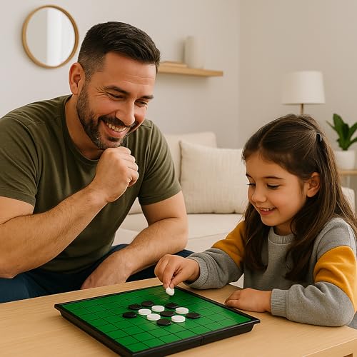 Sterling Games Othello Reversi Strategy Board Game 9.75 Inch Board with Folding Magnetic Board and Pieces for Home and Travel - Image 2
