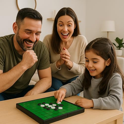 Sterling Games Othello Reversi Strategy Board Game 9.75 Inch Board with Folding Magnetic Board and Pieces for Home and Travel - Image 3