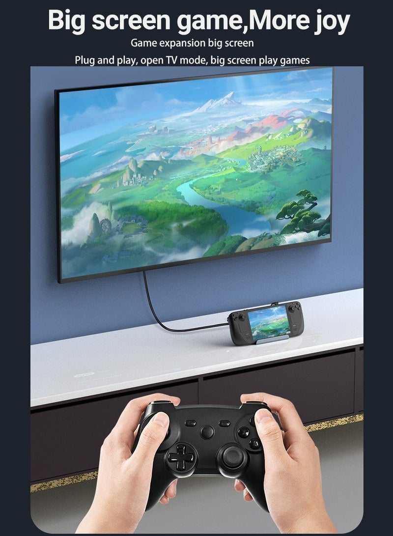 Chixing Steam Deck Dock, with 100W Charging Power, 6-in-1 Steam Deck Docking Station with HDMI 2.0 4K@60Hz, Gigabit Ethernet, 3 USB A 3.0 and Full Speed Charging USB C Port - Image 4