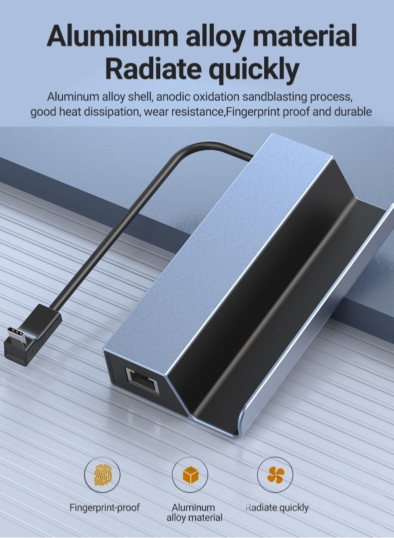 Chixing Steam Deck Dock, with 100W Charging Power, 6-in-1 Steam Deck Docking Station with HDMI 2.0 4K@60Hz, Gigabit Ethernet, 3 USB A 3.0 and Full Speed Charging USB C Port - Image 5