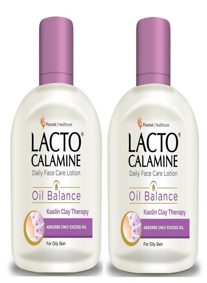 Lacto Calamine Lacto Calamine Daily Face Care Lotion, Oil Balance for Oily Skin, 120ml (Pack of 2)  - Image 1