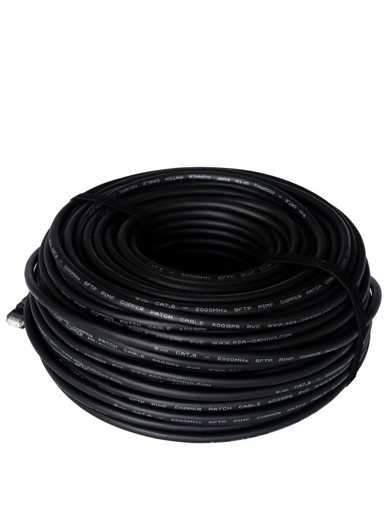 ASA - High Speed CAT8 Ethernet Cable 60m 40Gbps, 2000Mhz, SFTP with Gold Plated RJ45 Connector - Image 1