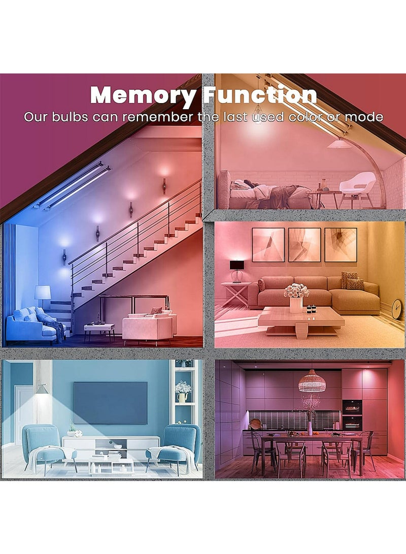 يوجي 2PCS LED Globe Lamp 15W المصابيح ، المصابيح المكافئة قاعدة المصابيح لمروحة السقف الإضاءة المنزلية مصباح توفير الطاقة مصباح معلق الإضاءة المنزلية واضحة الضوء الدافئ 7 لون التخفيف - Image 4
