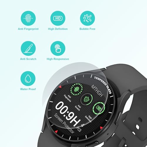 MTHGH 38mm(1.5inch) Diameter Screen Protector,(4 Pack) 9H Hardness Tempered Glass Screen Protector for Universal Round Watch with Anti-Scratch,Anti-Explosion,Bubble-Free,High-Definition - Image 4