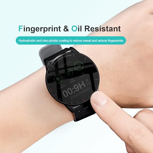 MTHGH 38mm(1.5inch) Diameter Screen Protector,(4 Pack) 9H Hardness Tempered Glass Screen Protector for Universal Round Watch with Anti-Scratch,Anti-Explosion,Bubble-Free,High-Definition - Image 5
