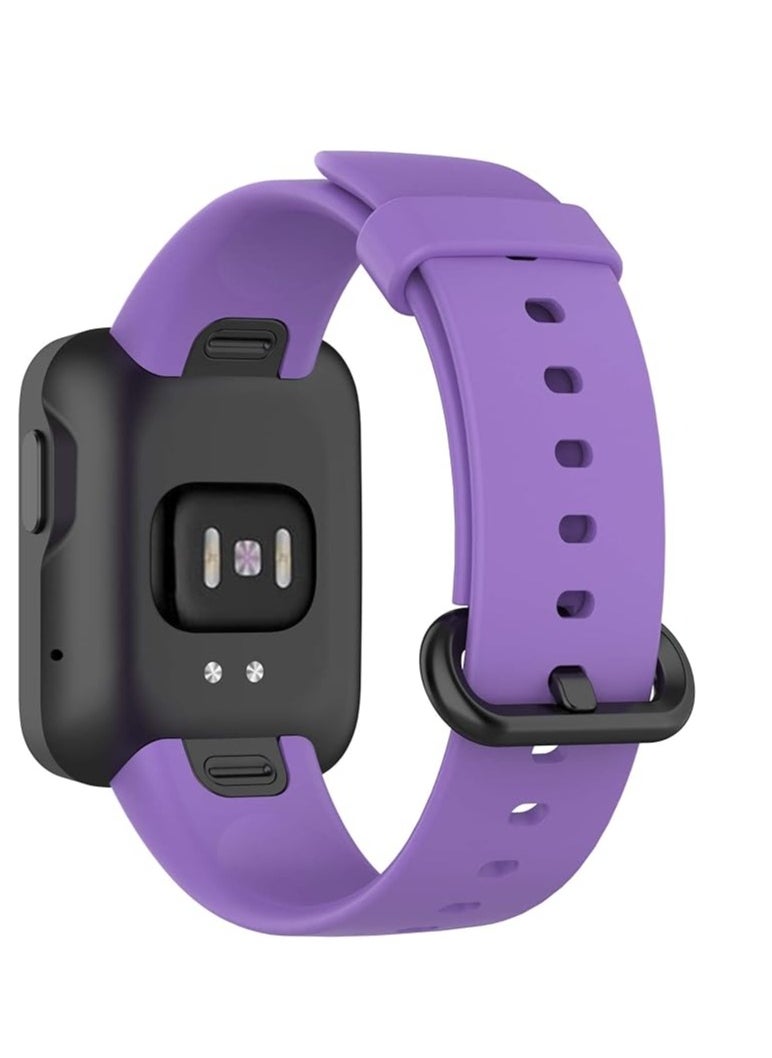 Generic For Xiaomi Mi Watch Lite Strap Replacement Sport Soft Silicone Bracelet For Xiaomi Redmi Watch Smart Watch Band - Light Purple  - Image 3